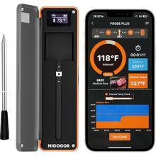 Smart Wireless Meat Thermometer with Thinnest Probe, Bluetooth Food Thermometer,