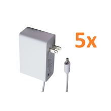 Lot of 5 - Delta 12V 5A AC/DC Adapter ADH-60BW B Power Supply 60W Charger White
