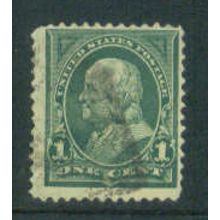 Used 279 1c Benjamin Franklin Fine A05189