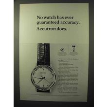 1964 Bulova Accutron Model 214 Watch Ad - Accuracy