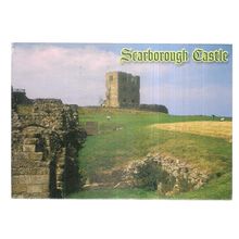 SCARBOROUGH CASTLE, YORKSHIRE. used postcard, by John Hinde. =