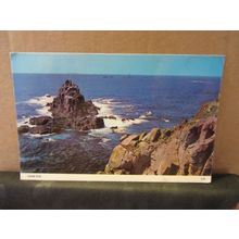 LAND'S END, Cornwall used vintage postcard by Harvey Barton 1970 postmark #