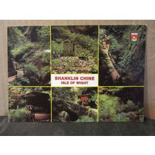 multiview, SHANKLIN CHINE, Isle of Wight used postcard by W J Nigh 1983 pm #