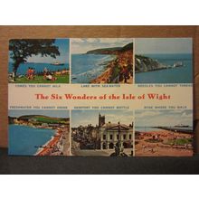 SIX WONDERS OF THE Isle of Wight, .unused postcard by Island #