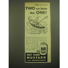 1945 Best Foods Ad - Mustard with Horseradish