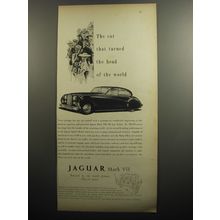 1951 Jaguar Mark VII Car Ad - The car that turned the head of the world