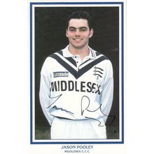 Jason Pooley Middlesex Cricket Club Hand Signed Card Photo Postcard