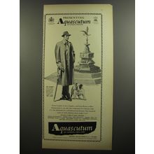 1952 Aquascutum Avenue Coat Ad - Presenting Aquascutum of London, England