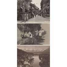 Thun Switzerland 3x Costume Castle Shops Postcard s