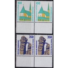 GERMANY BUND [1989] MiNr 1406-07 A ( **/mnh ) [03] Sehenswürdigkeiten 2er URand