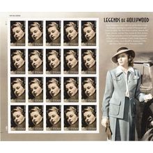 Ingrid Bergman Celebrity Sheet of 20 First Class Stamps Scott 5012