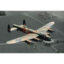 Ron Brown WW2 Lancaster Aircraft War Veteran 12x8 Hand Signed Photo
