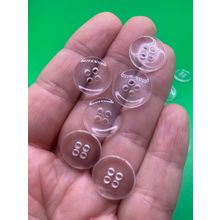 Buttons Clear Round 15mm Resin Sewing 4 Hole Scrapbooking Bedding Knitting