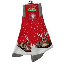 Holiday Traditions Christmas Mens Socks Shoe Size 6-12 Hallmark