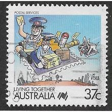 AUS 1988 37c 'LIVING TOGETHER - POSTAL SERVICES' FINE USED (EBID67-171)