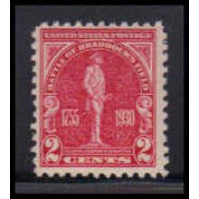 688 2c Battle of Braddock Barely Clears MNH O2485