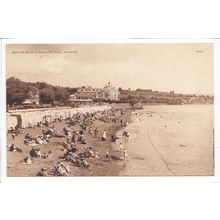 Bathing Beach & Redcliffe Hotel Paignton Postcard Devon R W Godfrey
