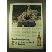 1970 Jim Beam Bourbon Ad - Pure Limestone Water
