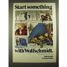 1975 Wolfschmidt Vodka Ad - Start Something with Wolfschmidt