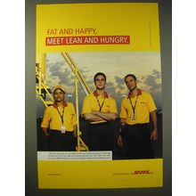 2004 DHL Express Ad - Fat and happy, meet lean and hungry