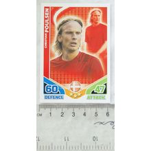 2010 Topps Match Attax World Cup Trading Card - Denmark, Christian Poulsen