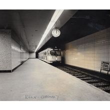 Koln Germany Railway Station Clock 1970s Press Some Aging Photo