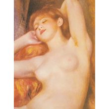 Renoir La Dormeuse Risque Painting Postcard
