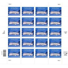 White House Sheet of Twenty 33 Cent Postage Stamps Scott 3445