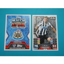 204. Davide Santon - Newcastle Utd - Match Attax 2013/14 Football Card EF1