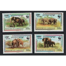 Cambodia WWF Malayan Elephant 4v 1997 MNH SG#1620-1623 MI#1680-1683 Sc#1597 a-d