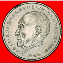 ⰆADENAUER (1876-1967):GERMANY★2 MARKS 1977J I+B+r2! HAMBURG★LOW START★NO RESERVE
