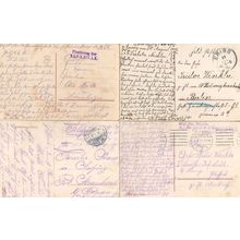 German Soldier Bomb Damage Injured 4x Sent By WW1 Soldier Postcard s