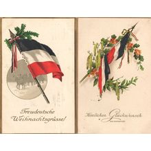 Freudeutsche Weihnachtsgrusse 2x German WW1 Soldier War Postcard s
