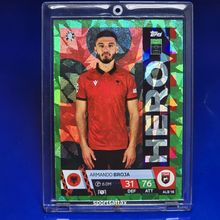 Match Attax Euro 2024 Armando Broja Crystal Parallel Green Hero Topps ALB18