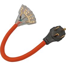 FC-143521T3 Male Dryer Adapter Cord 14-30P 30Amp Adapter Plug 4-Prong to 5-15R o