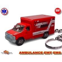 HTF KEYCHAIN RED AMBULANCE EMS/EMT MEDIC FIRE RESCUE