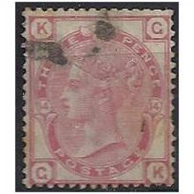 1874 SG143 3d Rose Plate 14 Fine Used Check Letters "GK".