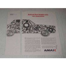 1967 AMAX Metal Powders Ad - 50,000 Mile Guarantee