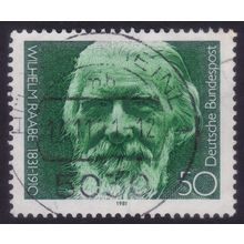 GERMANY 1981 Wilhelm Raabe 50pf Sc#1357 USED @M352