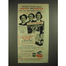 1945 Old Dutch Cleanser Ad - Faster and Easier
