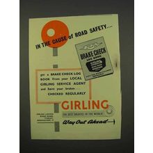 1955 Girling Brakes Ad - The Cause of Road Safety