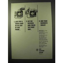 1964 Bell Card Dialer Phone Ad - Coded Card in Slot