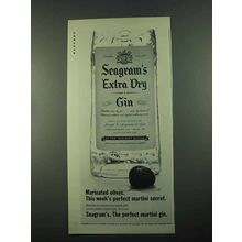 1969 Seagram's Extra Dry Gin Ad - Marinated Olives