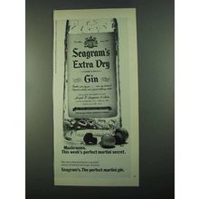 1969 Seagram's Extra Dry Gin Ad - Mushrooms