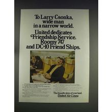 1974 United Air Lines Ad w/ Larry Csonka