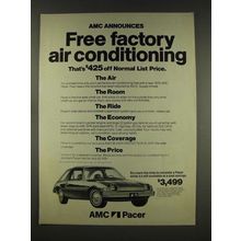 1976 AMC Pacer Car Ad - Free Air Conditioning