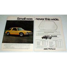 1976 AMC Pacer X Car Ad - Small Never This Wide!