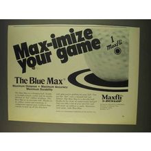 1976 Dunlop Blue Max Golf Ball Ad - Max-imize Your Game