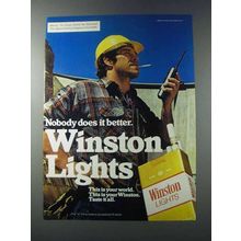 1981 Winston Lights Cigarettes Ad - Nobody Does Better