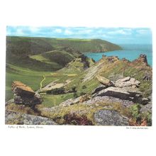 THE VALLEY OF ROCKS, LYNTON , DEVON used vintage postcard 1976 postmark =